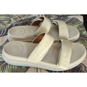 FitFlop F-Mode Go Adjustable Velcro Two-Bar Sandals 10